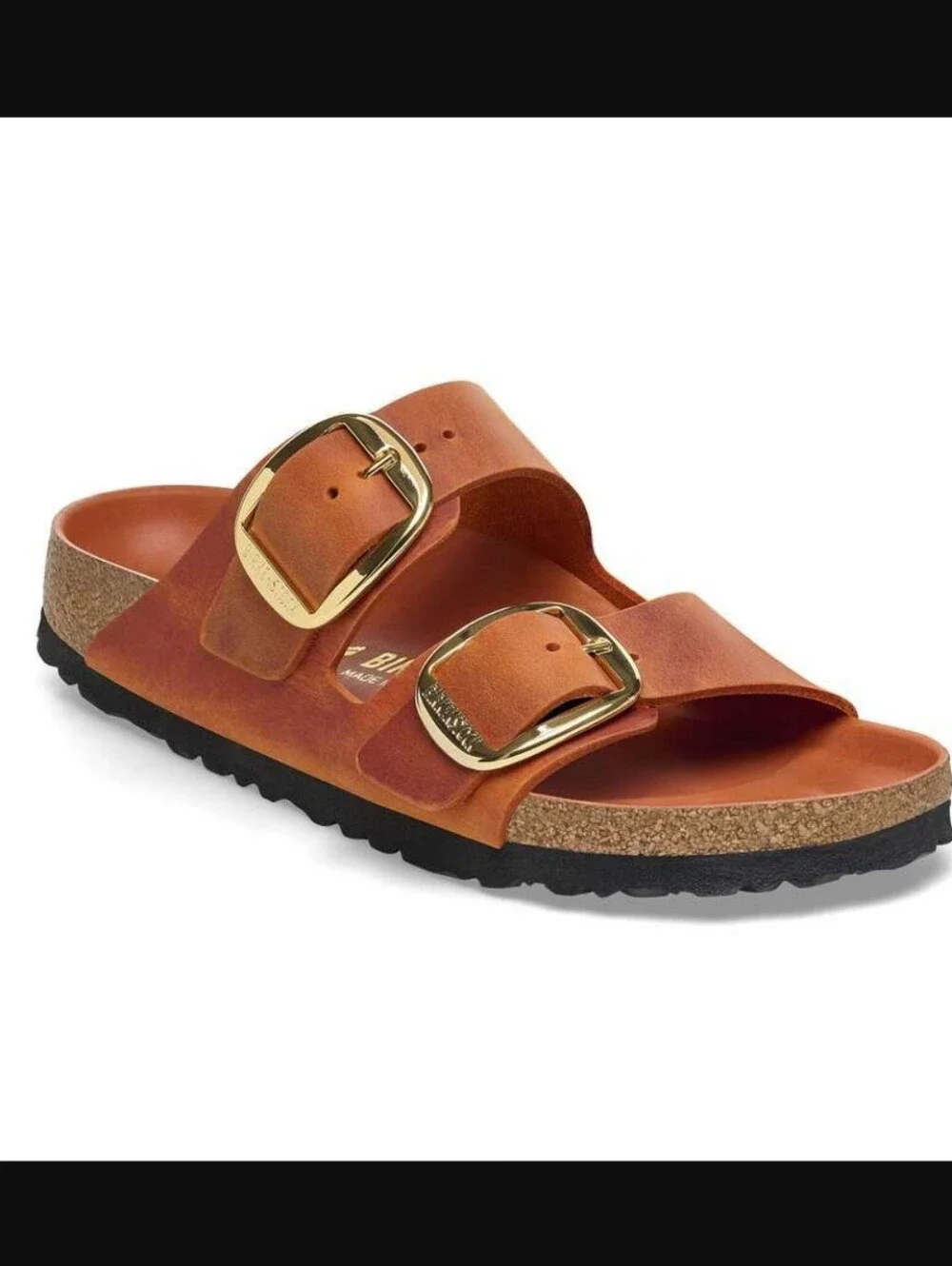 Birkenstock Arizona Big BuckleNatural Leather Oiled Burnt Orange Size 41